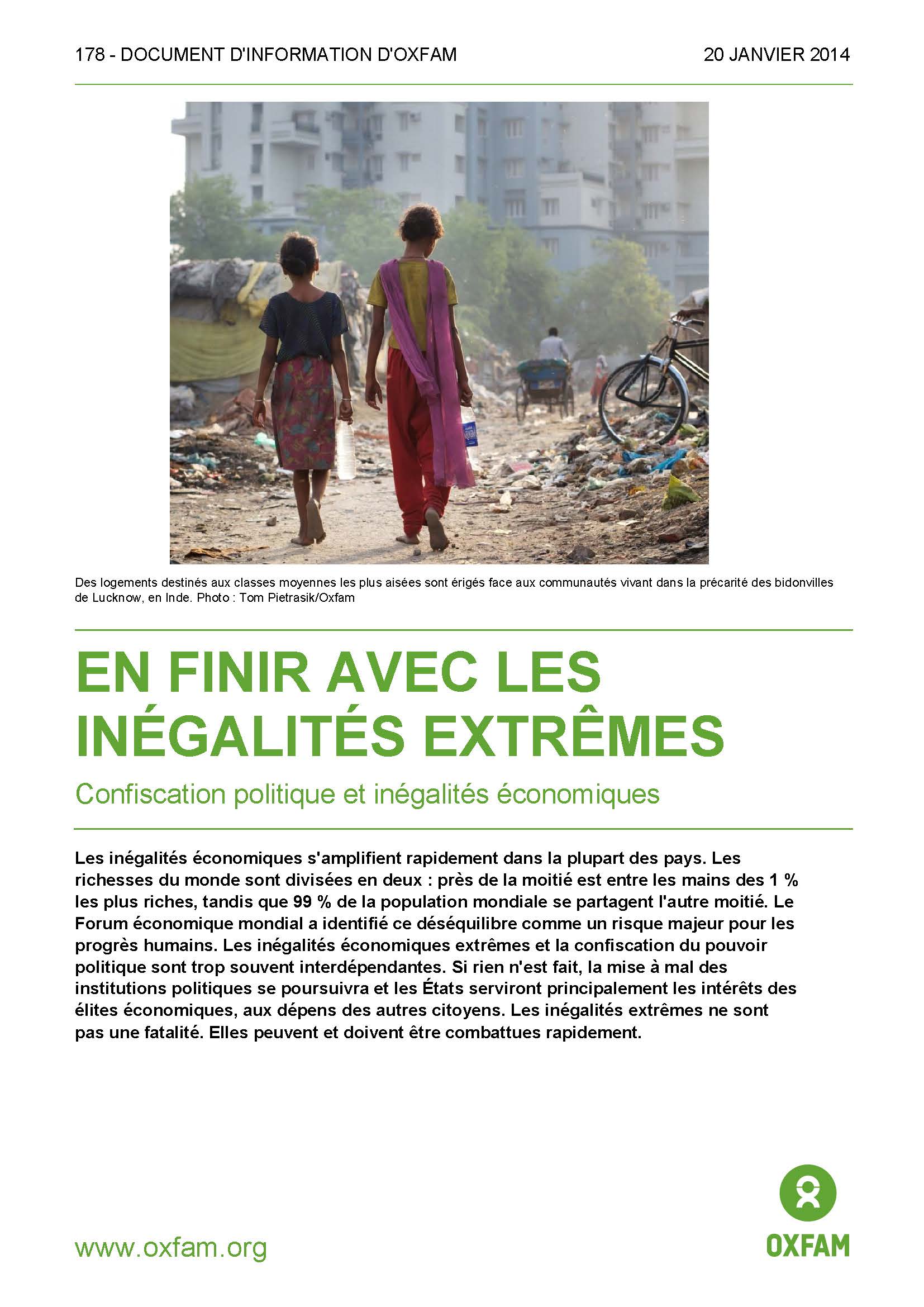 rapport oxfam inegalites extremes